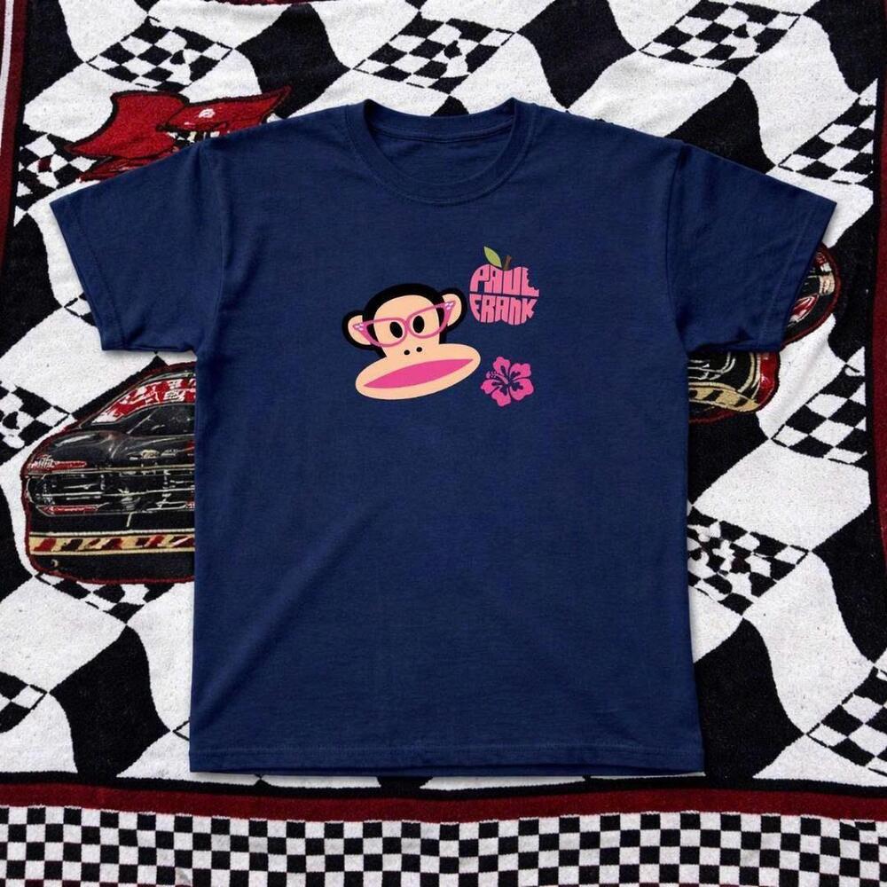Navy Blue Paul Frank Monkey Tee With Accents